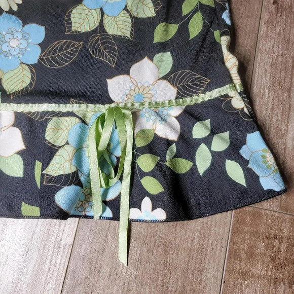 Vintage Black Green & Blue Floral Skirt by LunaChix / 90s Skirt / Y2K - Picture 7 of 10